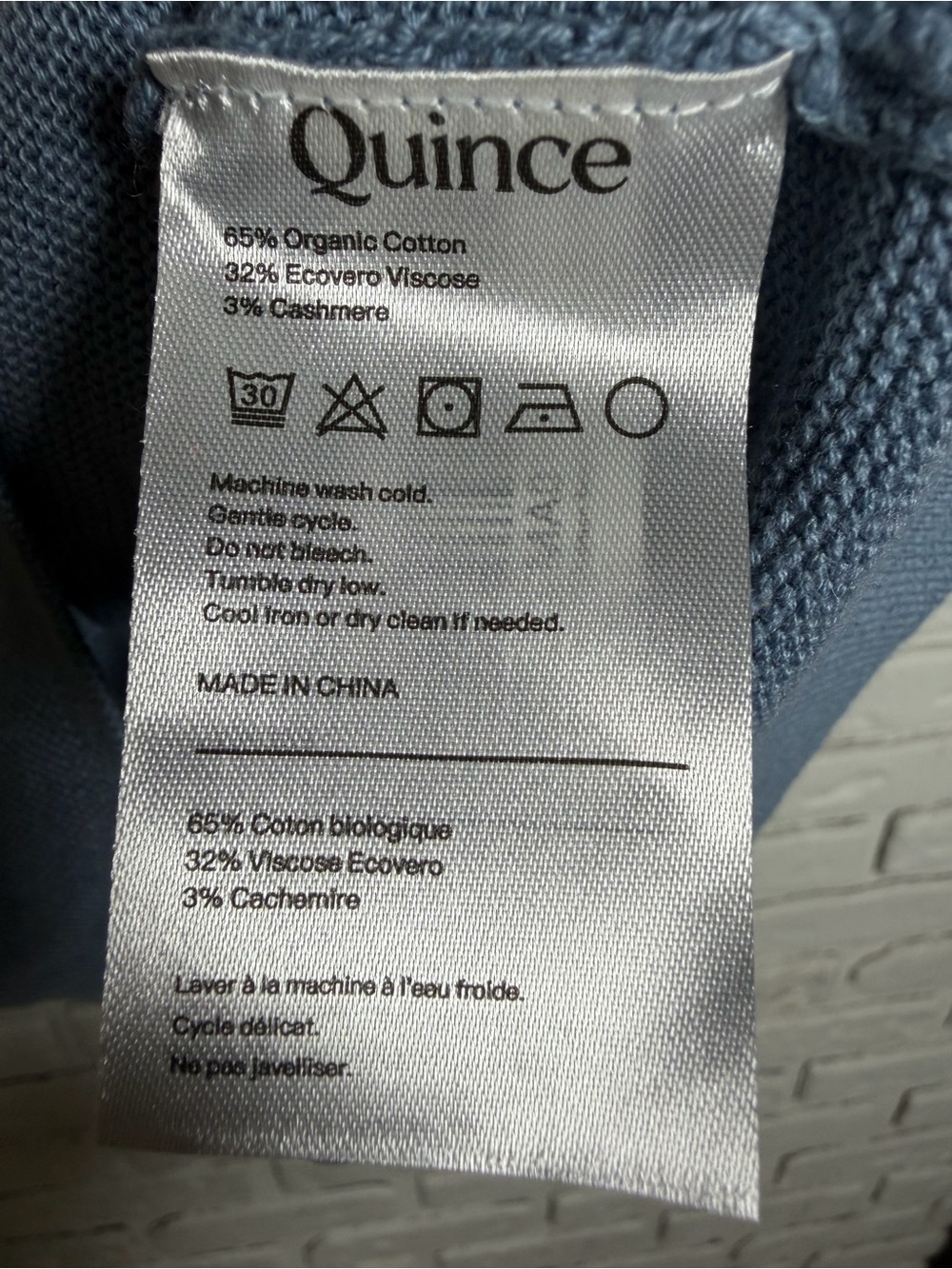 Quince Lightweight Cotton Cashmere Link-Stitch Dolman Sweater Size Medium New - Picture 7 of 8